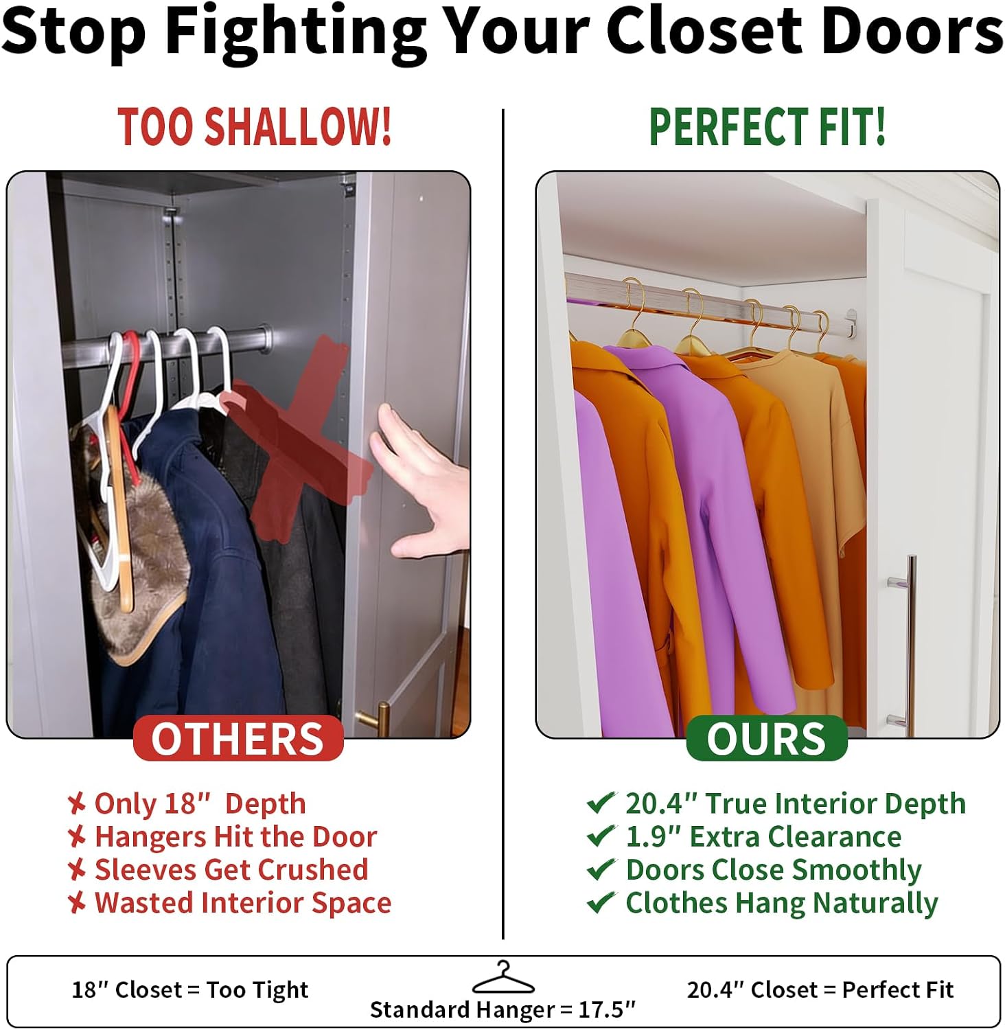 Armoire Wardrobe Closet with 7 Large Deep Drawers and Mirror, 71" Tall Bedroom Armoires with 5 Doors, White Wood Wardrobe Cabinet with 3 Adjustable Shelves, Bedroom Storage Wardrobe Closet
